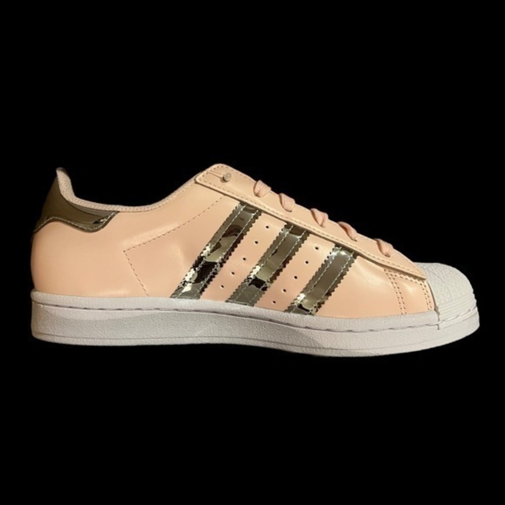 NIB pAdidas Superstar Pink Tint Silver Metallic White Soles Sneaker RARE